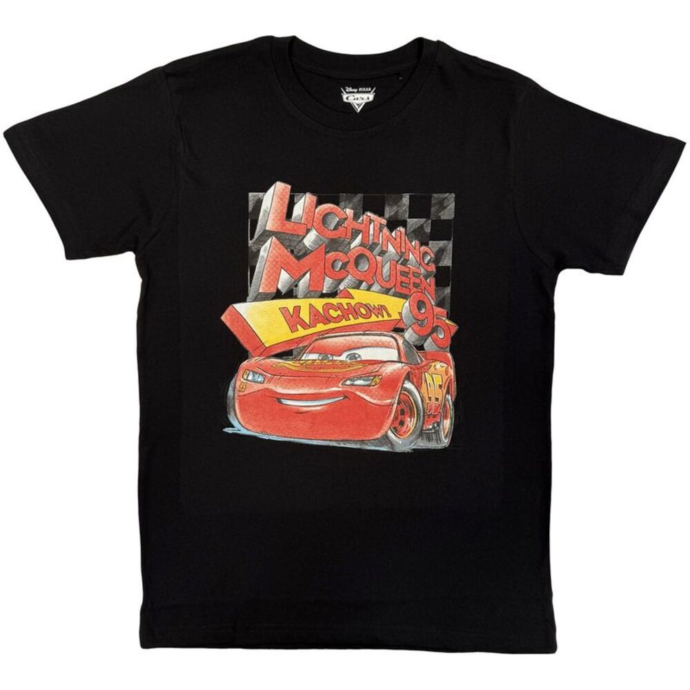 Cars Unisex Adult Kachow  95 T-Shirt / Black